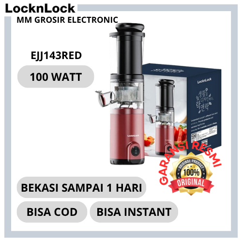 LOCKNLOCK SMART SLOW JUICER BLENDER EJJ143RED EJJ 143 RED EJJ-143RED BEKASI MURAH GARANSI RESMI