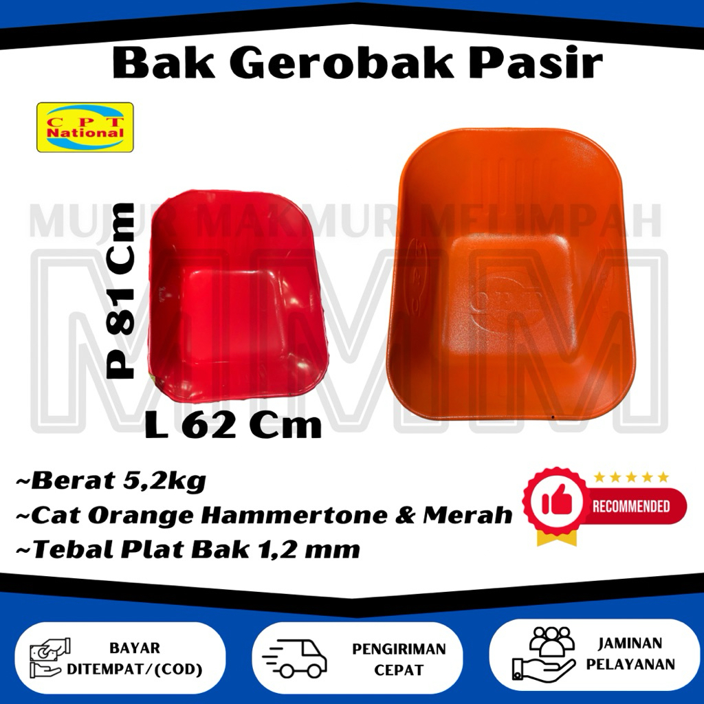 Bak Gerobak Pasir / Gerobak Dorong / Gerobak Proyek / Gerobak Sorong / Bak Artco Tebal Murah