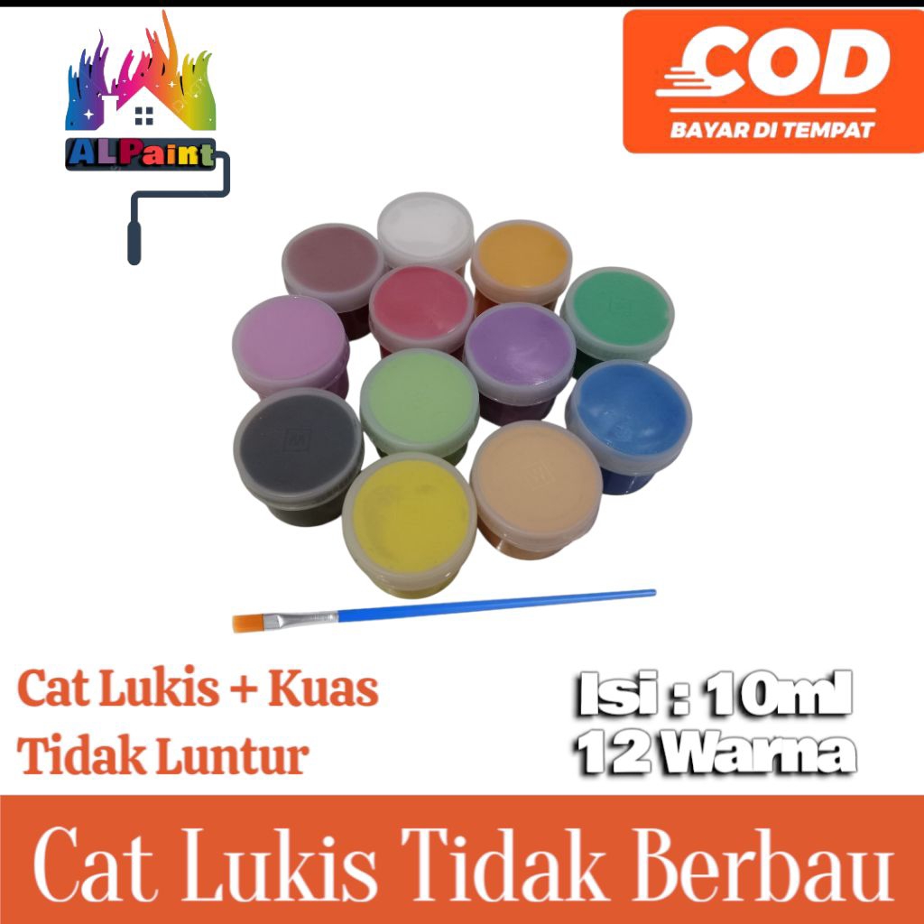 

ALPaint Cat Akrilic / Cat Lukis 12 Warna Isi 10ml