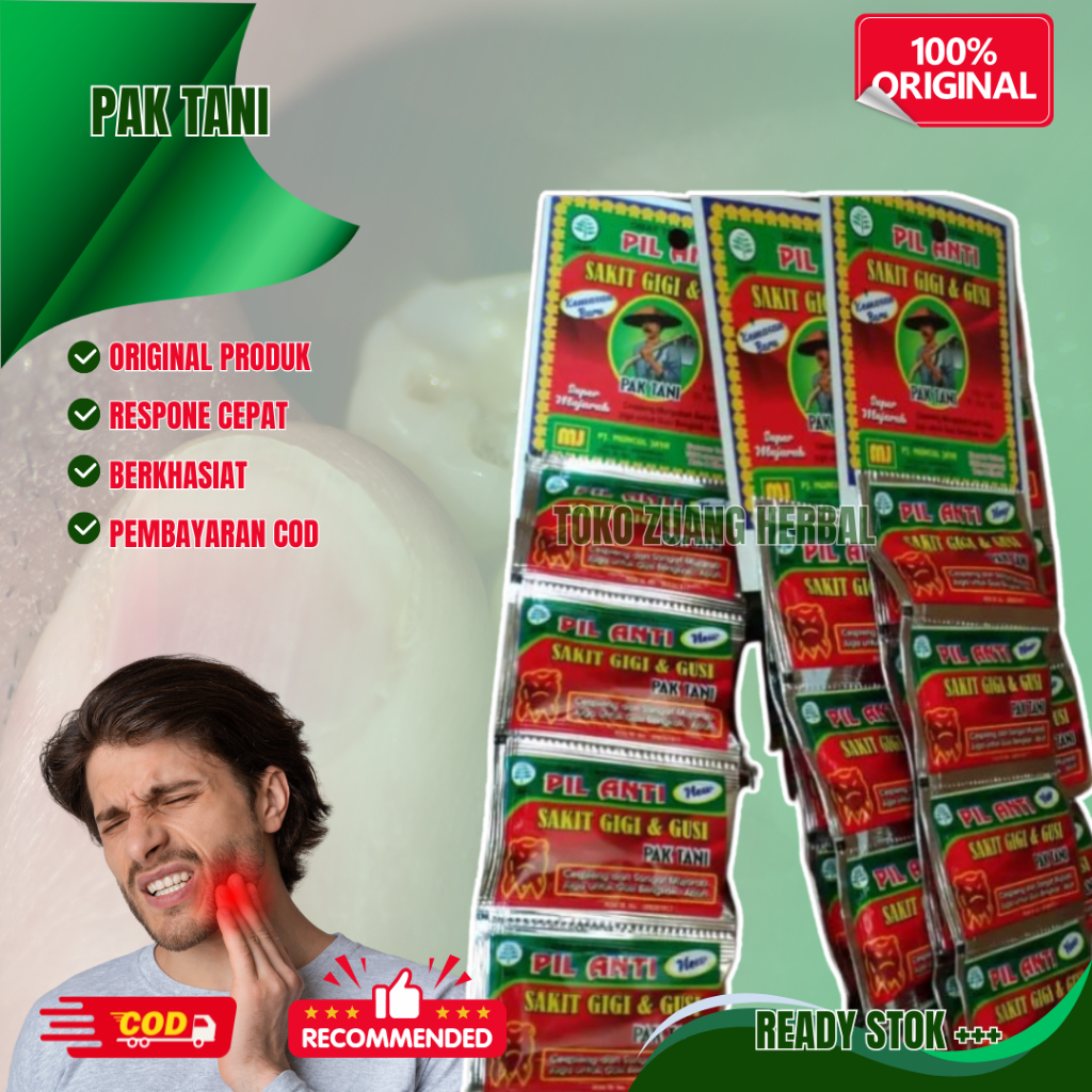 

Pil Sakit Gigi Pak Tani Kemasan Merah Original 100%