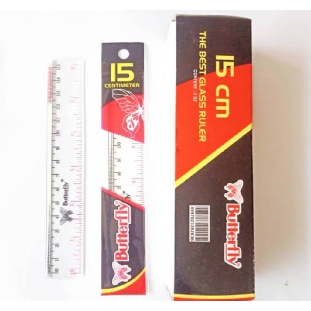 

(1 KARTON) Penggaris Butterfly 15 CM KARTONAN