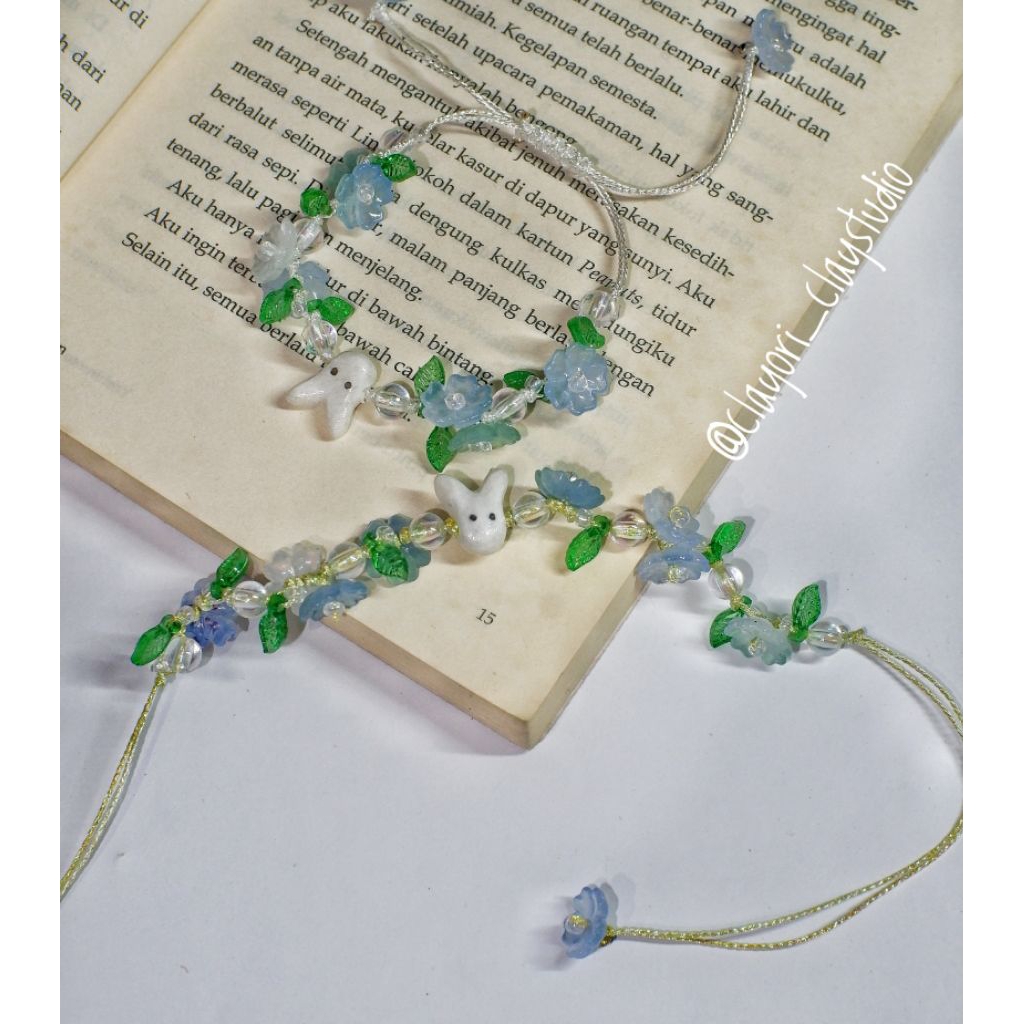 clayori | gelang aesthetic fairy bracelet | gelang serut manik bunga lucu | gelang shine string tali
