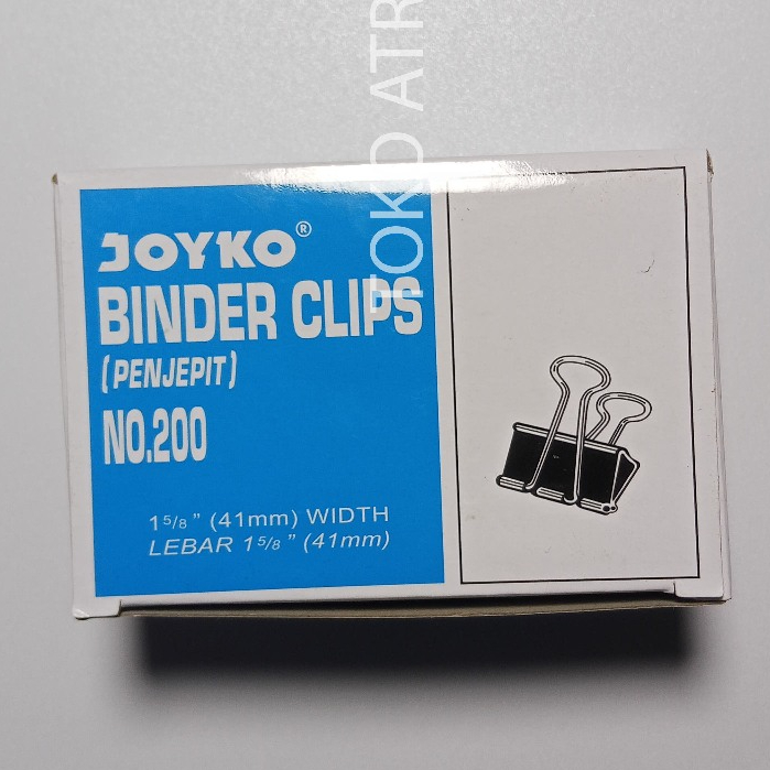 

JOYKO Binder Clip / Klip / Penjepit Kertas 200 / 1 Pak isi 12 Pcs