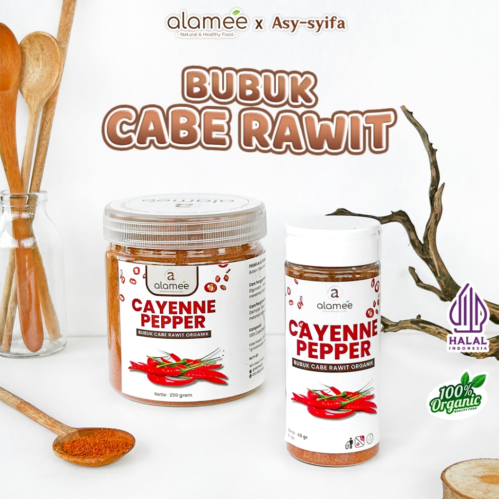 

ALAMEE Bubuk Cabe Rawit Cayenne Pepper Seasoning Powder Tanpa Campuran Bumbu Masakan Dapur 250gr