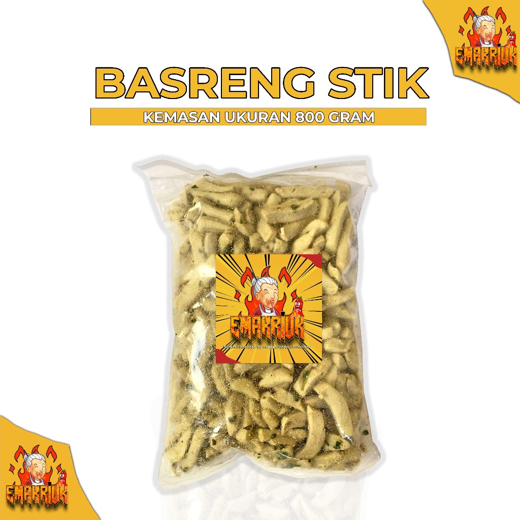 

EMAKRIUK - BASRENG 800 GRAM Cemilan Basreng Original Pedas Gurih Daun Jeruk Bumbu Melimpah Snack food