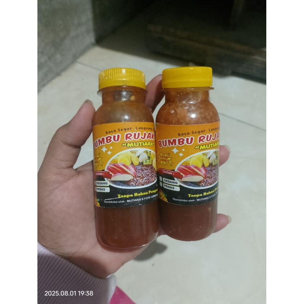 

Bumbu rujak Mutiara 150gr pedas