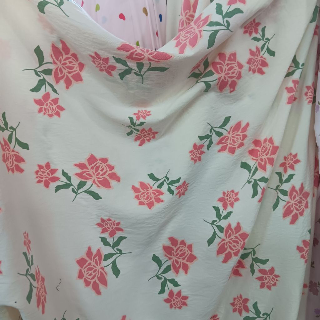 Kain Rayon Premium Lembut Bahan Jahit Adem  JatuhRayon Premium Motif Bahan Baju kain Meteran  Adem J