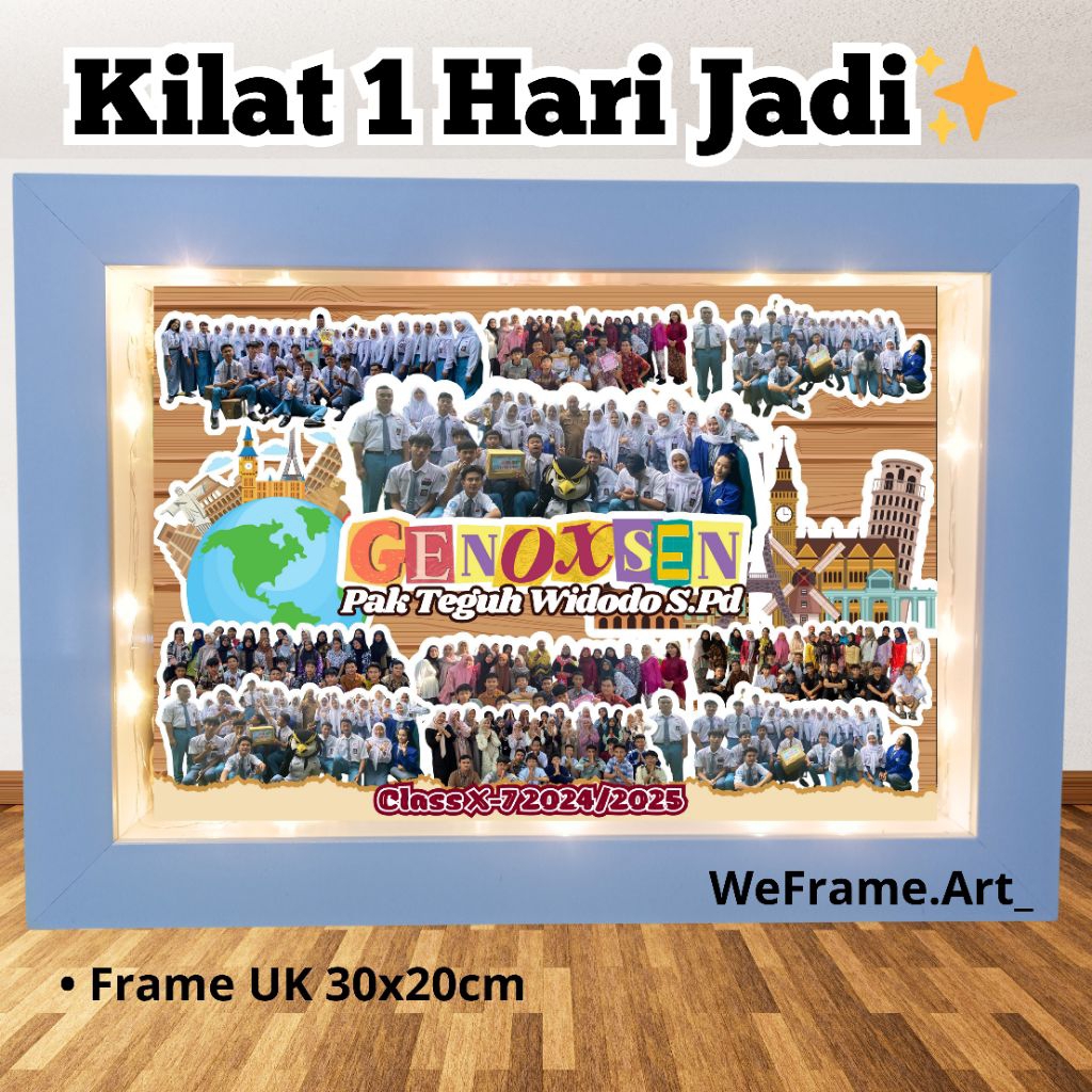 frame aesthetic kelas / frame pajangan aesthetic kelas / frame kenang kenangan/ kado perpisahan