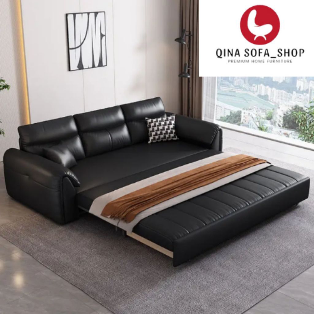 IDEA-Sofa Bed Sofa Custom Berbahan Kulit Oscar Berkualitas Premium