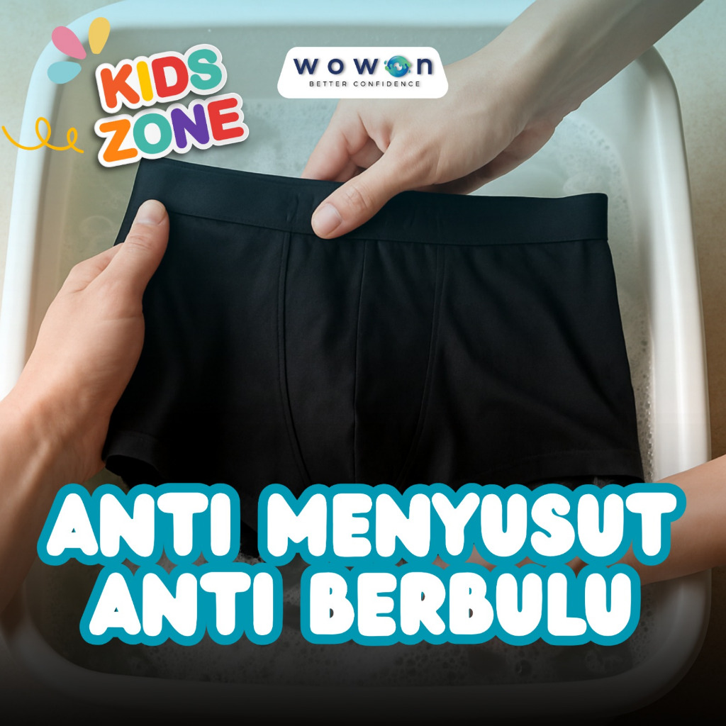 BEST SELLER (3 PCS) Wowon Kids Boxer - Boxer Anak Anti Bakteri - Extreme Comfort Boxer