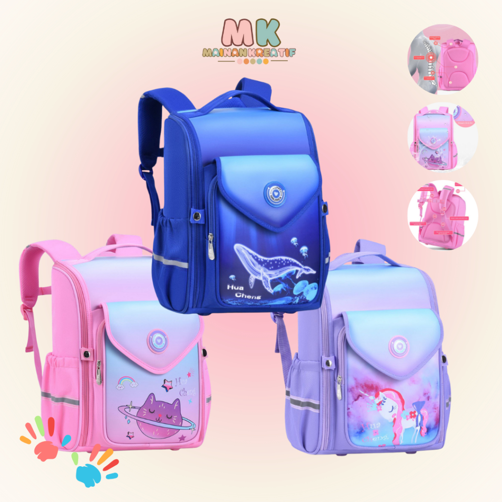 MK505 Tas Ransel Anak Sekolah SD Import Fashion Korea Backpack