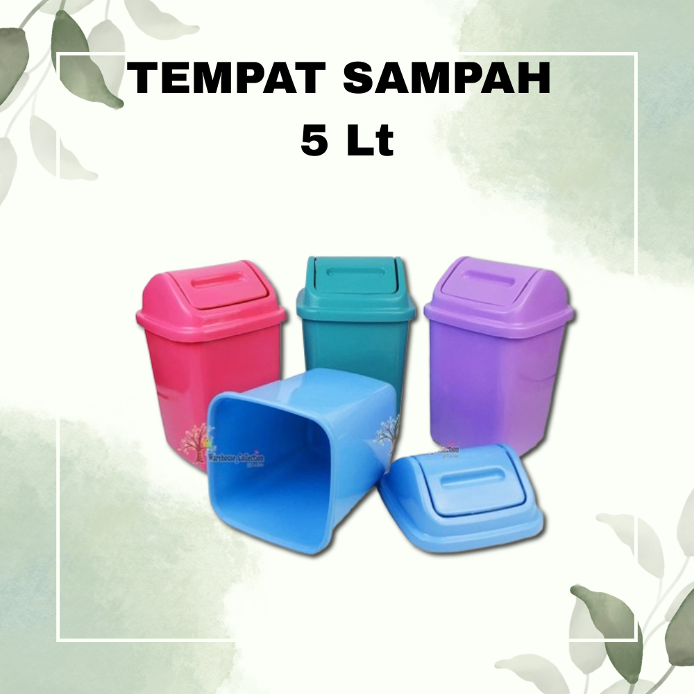 Tempat Sampah 5L Exsoft Pastel Tutup Swing / MINI DUSTBIN TUTUP SWING