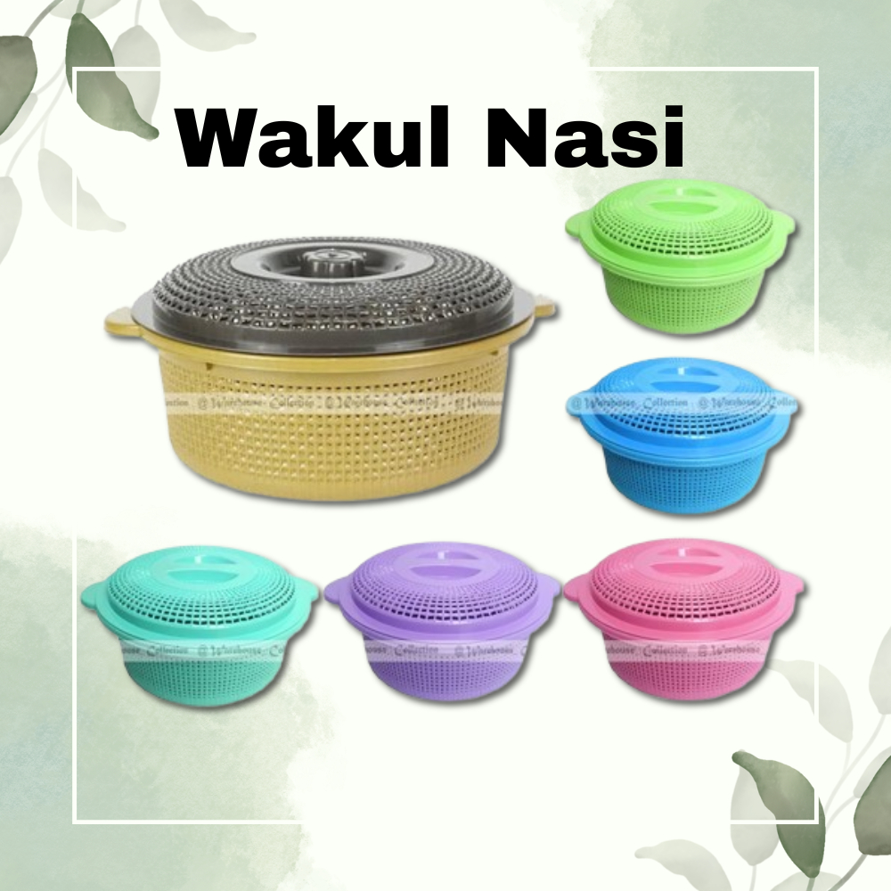 Tempat Nasi Tutup Plastik murah /Bakul Nasi / tempat berkat/ Wakul Arjuna Sultan Tutup / Wakul Hajat