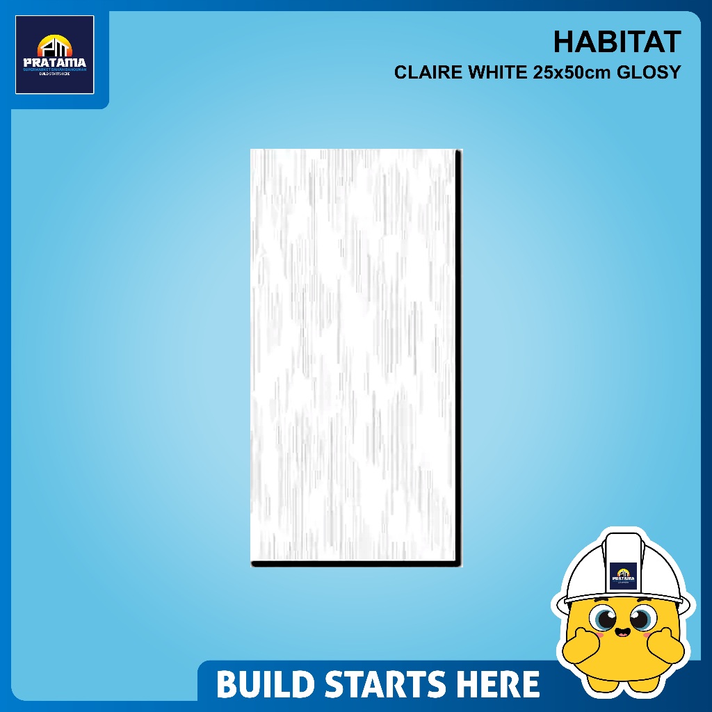 Keramik habitat 25x50 claire white