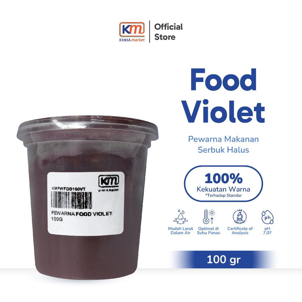 

Pewarna Makanan Warna Violet Food Grade 100GR