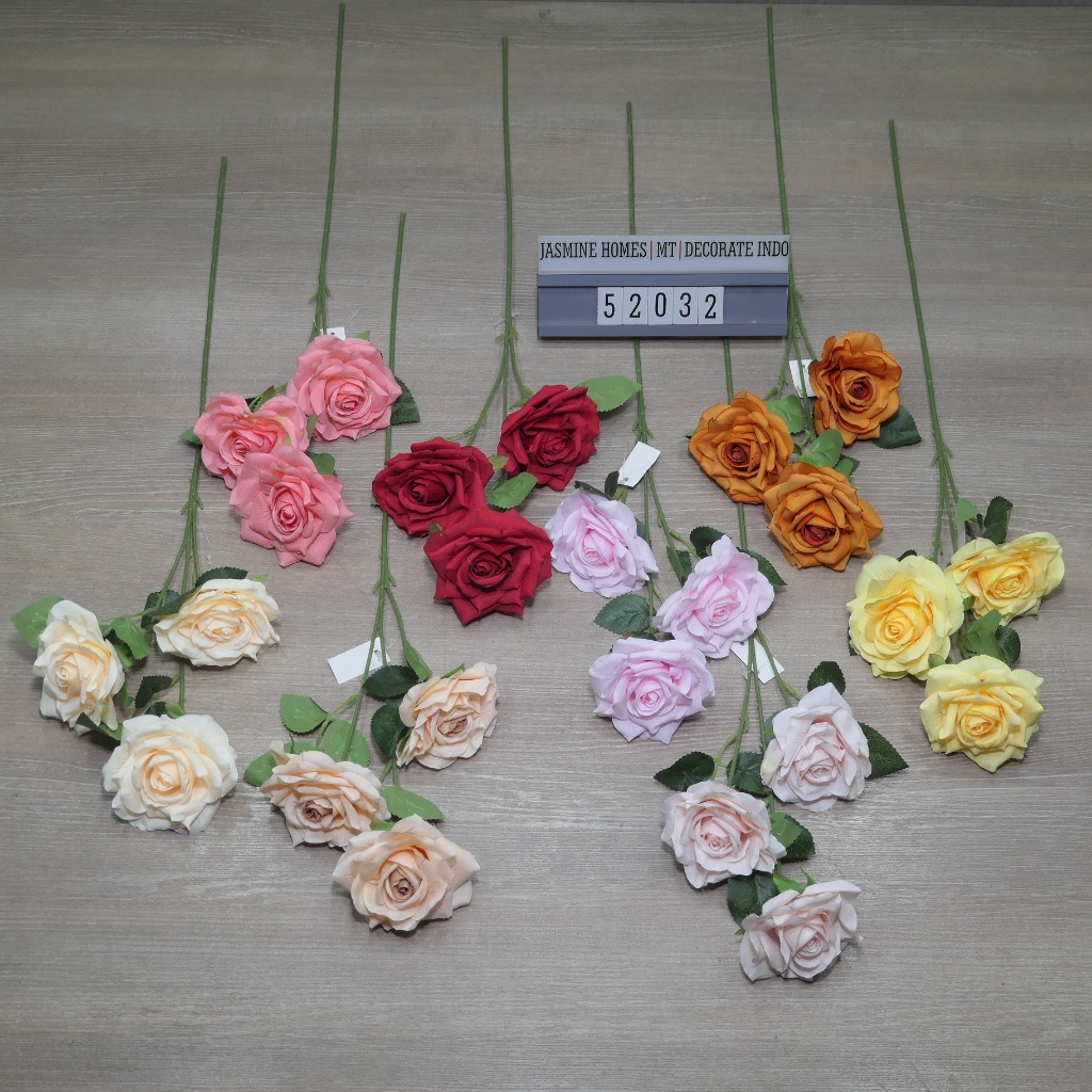 Bunga Mawar Nomiya Rose Mekar 3Kuntum Panjang 52032