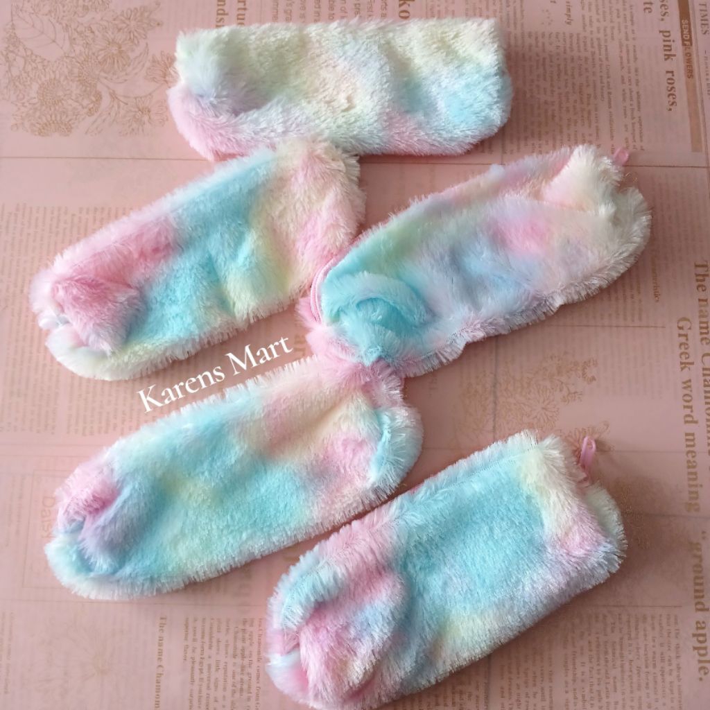 

#KarensMart Tempat Pensil Bulu Polos || Kotak Pensil Bulu Serbaguna Warna Pastel