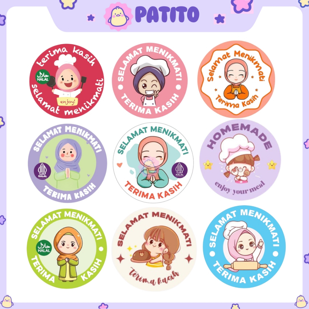 

500 pcs Stiker Terima Kasih Roll Bulat ST001