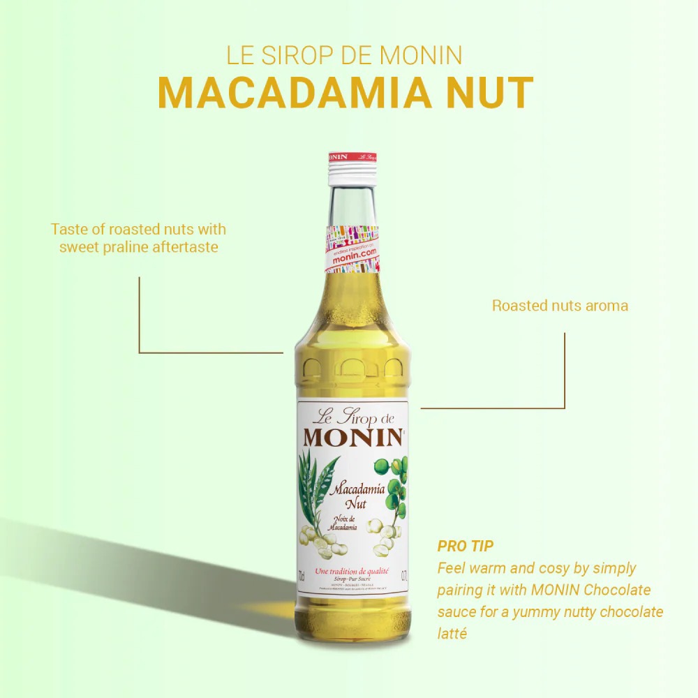 

Monin Macadamia Nut Syrup 700ML | Sirup Kacang Makadamia