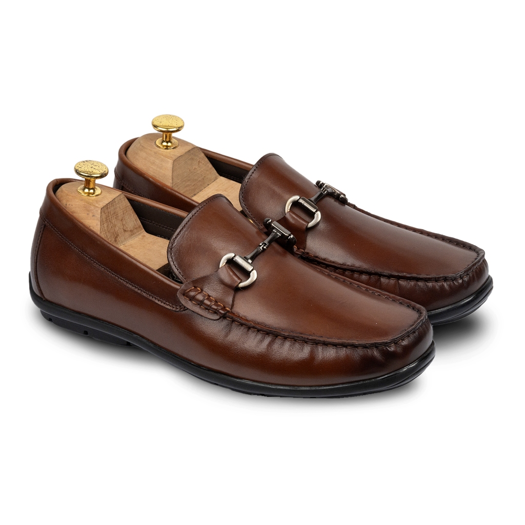Mocc Buckle Brown - Nappa Milano - Sepatu Formal Pria