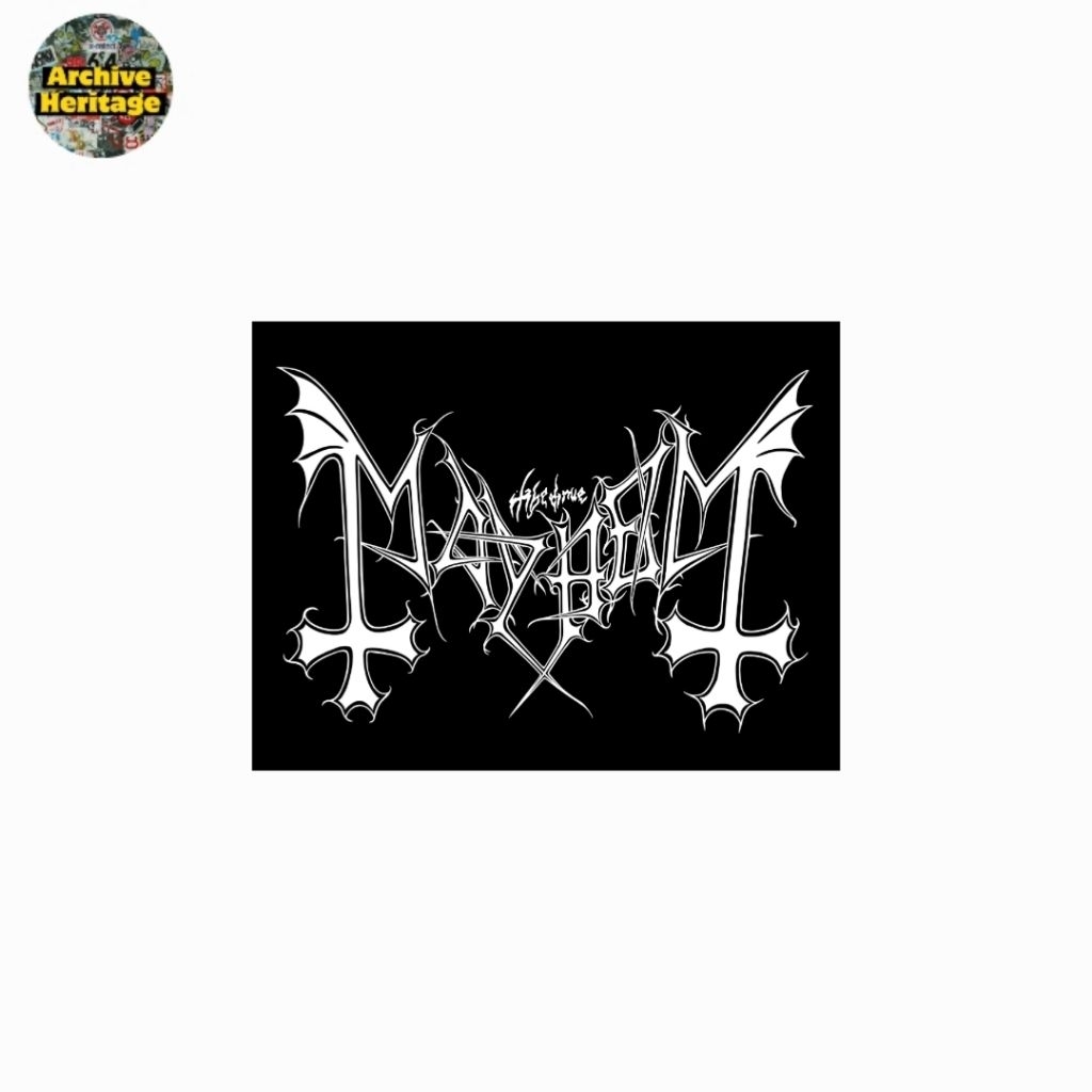 

sticker band The True Mayhem black metal stiker