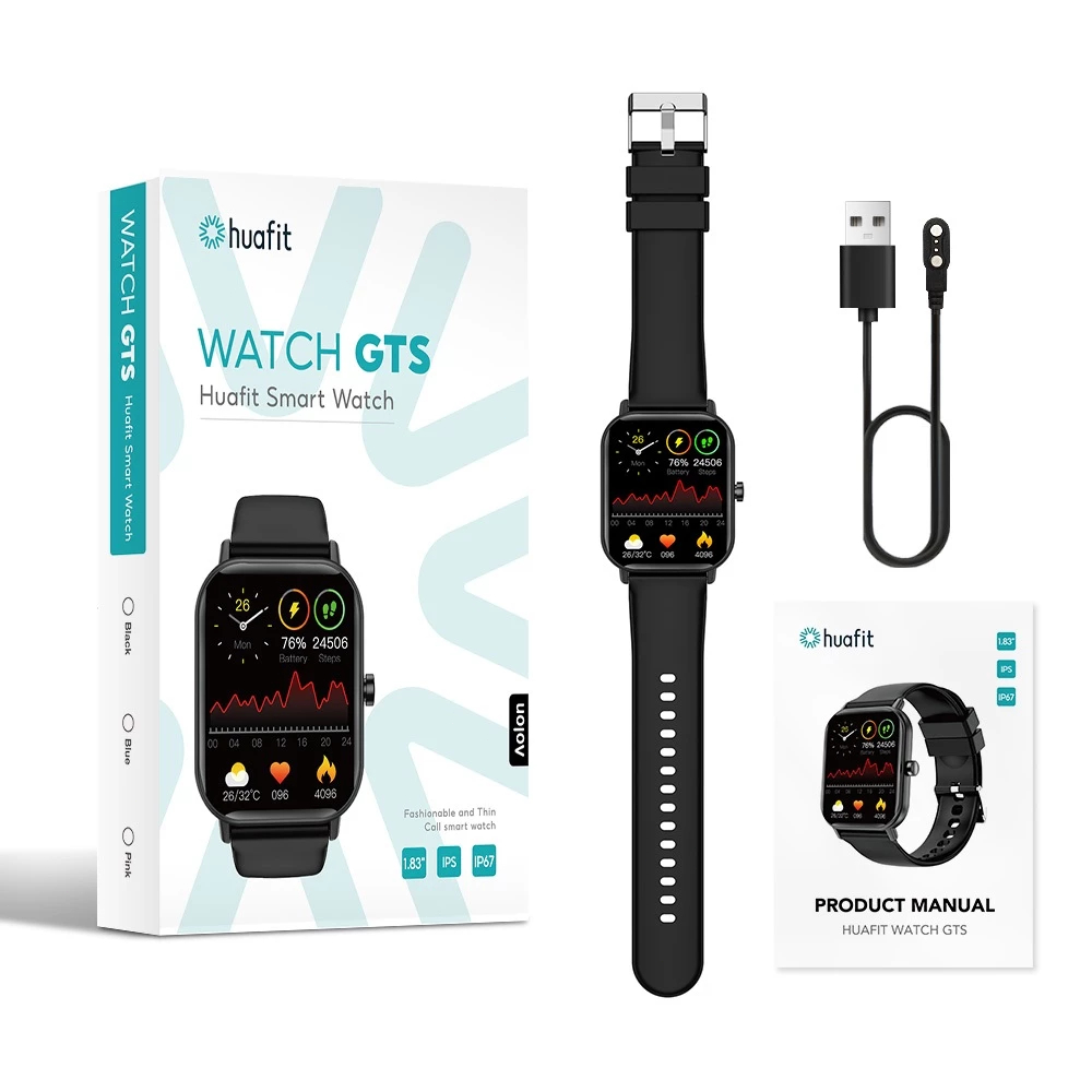 New Product Huafit Aolon Gts Smartwatch Asli Layar 41Mm Running Pace Wallpaper Kustom Bluetooth Call