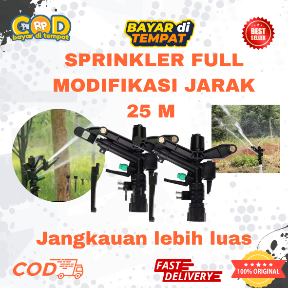 Sprinkler Sprinkle Taman Pertanian Kebun Ukuran Drat 1 inchi 2 Nozzel IBK_123 / Sprinkler
