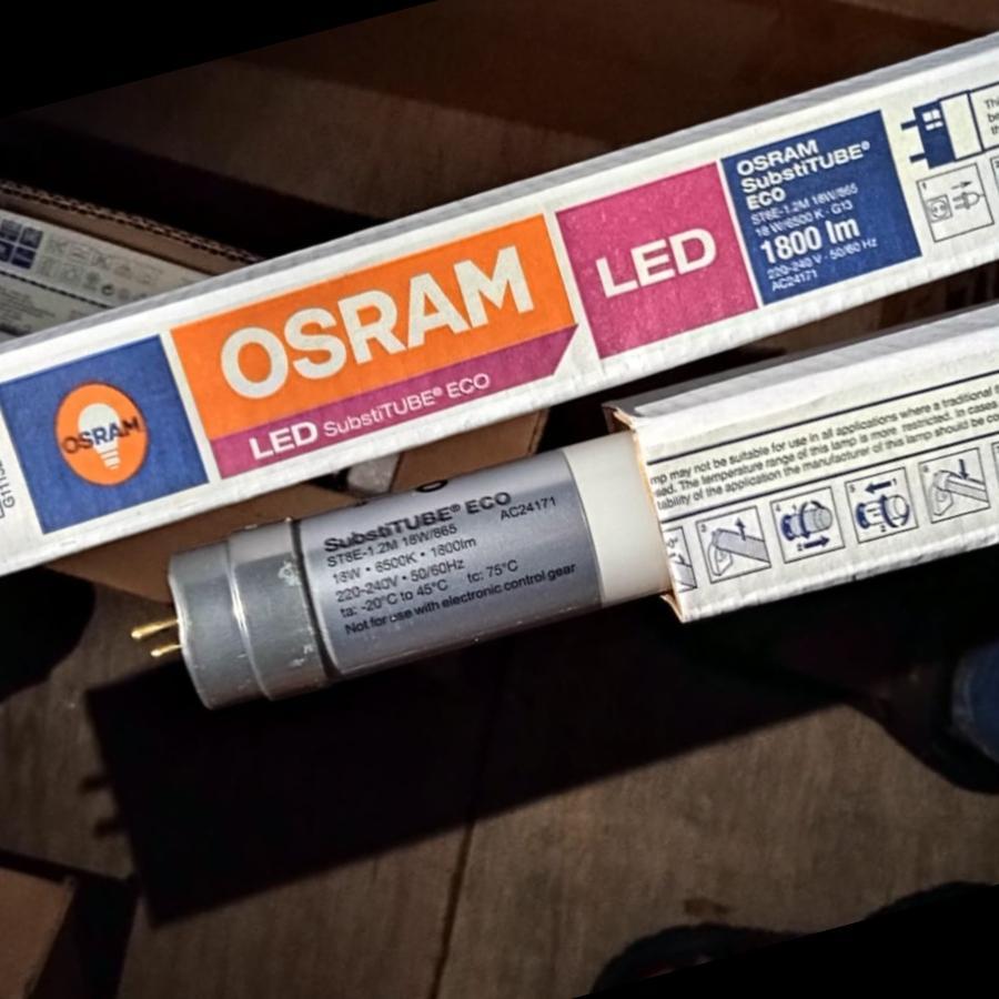 Lampu Neon TL Led Substitube 18W Osram/SubstiTUBE ECO Single End Kualitas Setara Ecofit Philips
