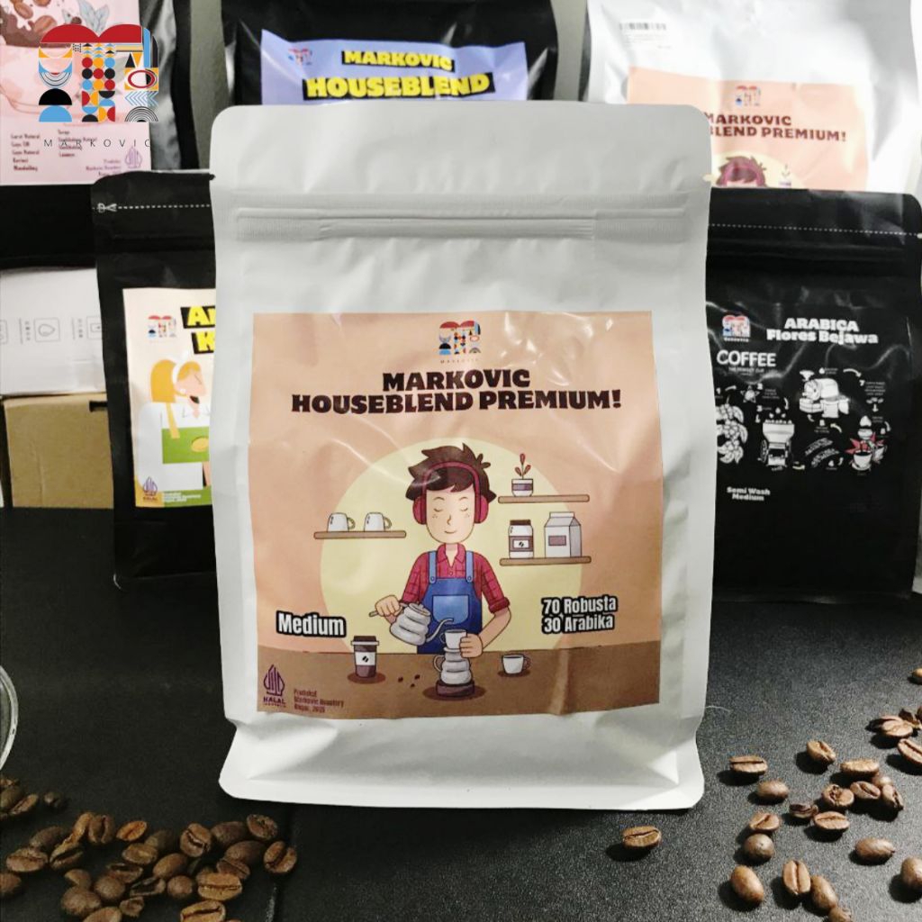

Roasted Bean Biji Kopi Houseblend Premium