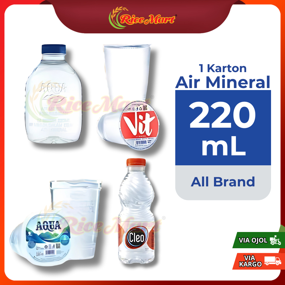 

AIR MINERAL 220 ML ISI 24 BOTOL – AQUA, CLEO, VIT