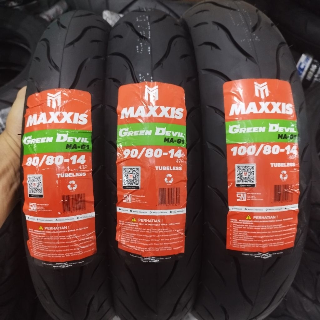 BAN MAXXIS 80/80-14, 90/80-14, 100/80-14 GreenDevil ORIGINAL 100% VARIO 150 + pentil