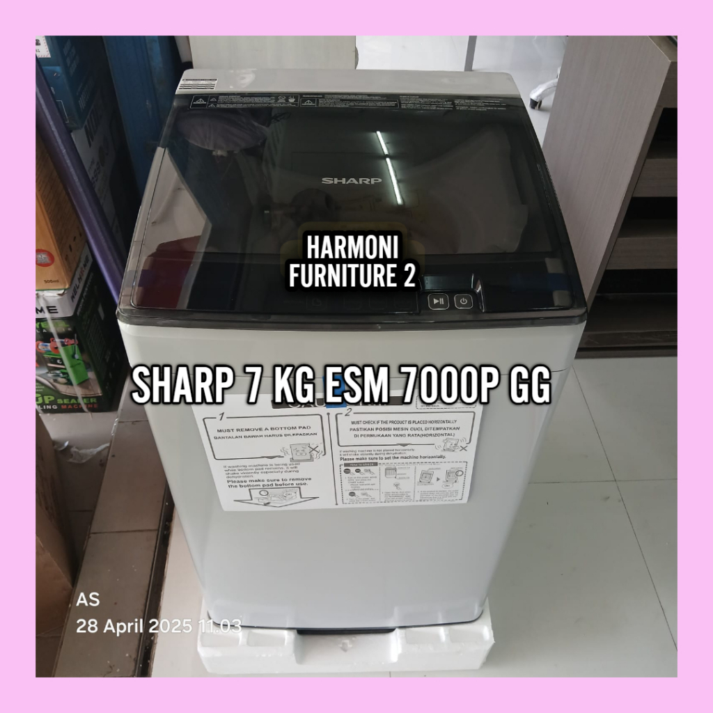 MESIN CUCI SHARP 1 TABUNG 7 KG MESIN CUCI SHARP BUKAAN ATAS 7 KG ESM 7000P GG MESIN CUCI SHARP TOP L