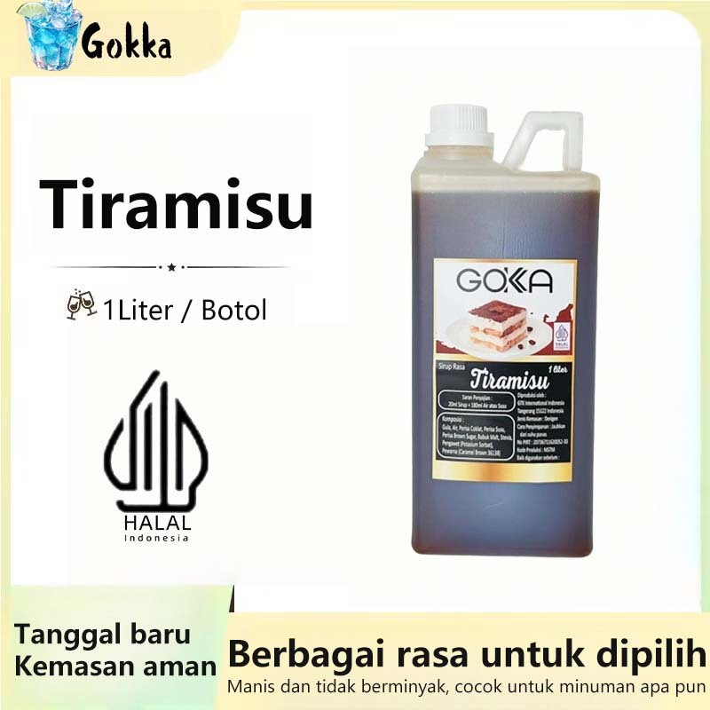 

GOKKA Sirup Minuman Rasa Tiramisu 1L Syrup / Sirup Tiramisu Sertifikasi Halal