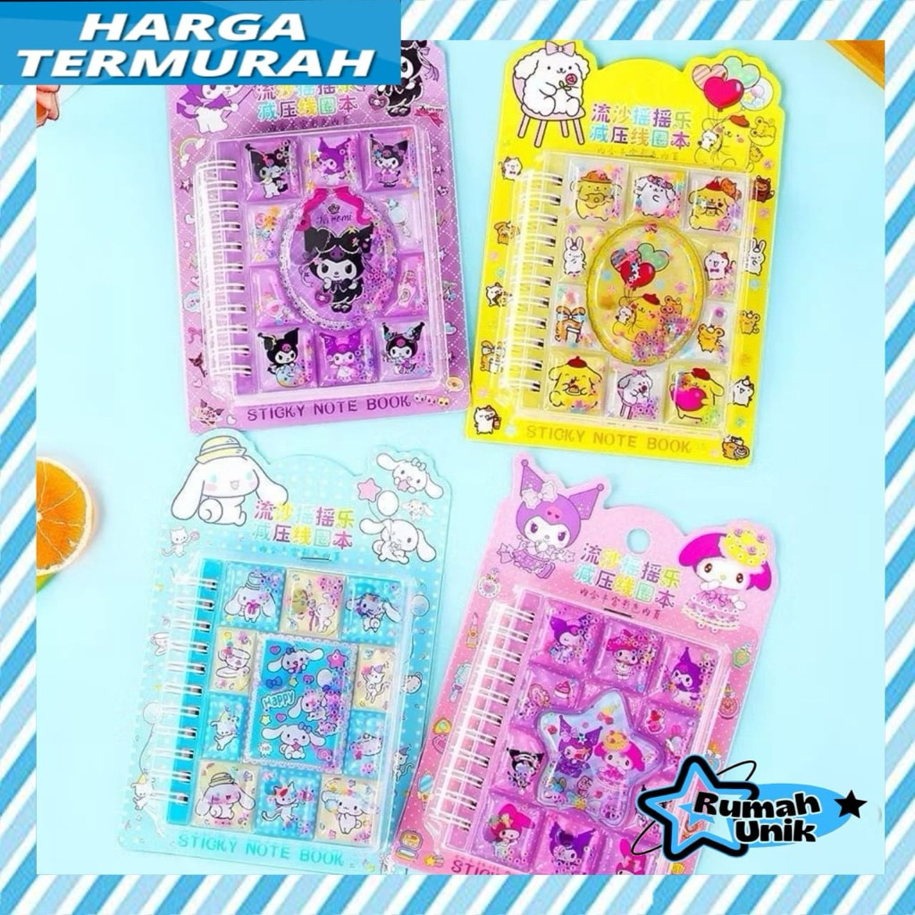 

Note Book Ring 3D Sticker Karakter Kuromi Mdelody RUMAH_UNIK