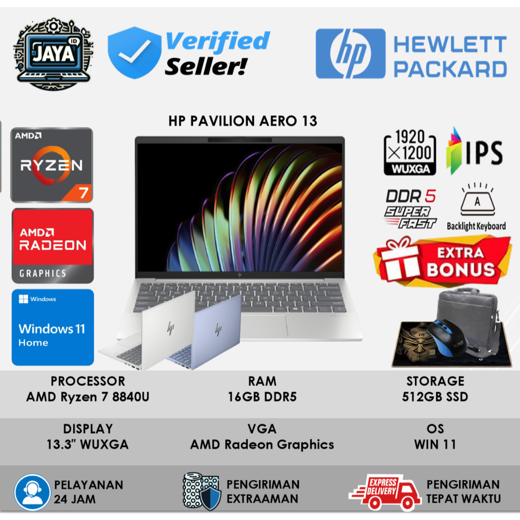 HP Pavilion Aero 13 Ryzen 7 16GB 1TB SSD IPS