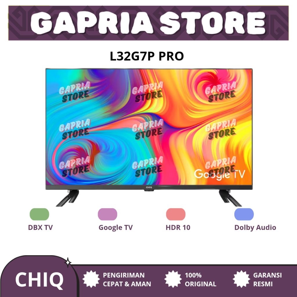 CHIQ 32 Inch Google TV Frameless Smart TV Digital LED L32G7P Pro