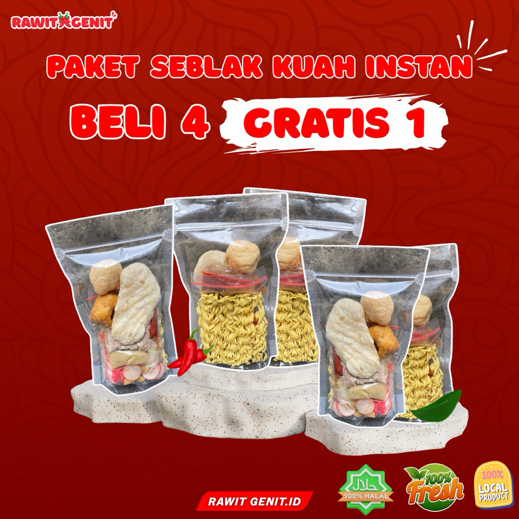 

Rawit Genit | Seblak Kuah Instan | PROMO Beli 4 Gratis 1