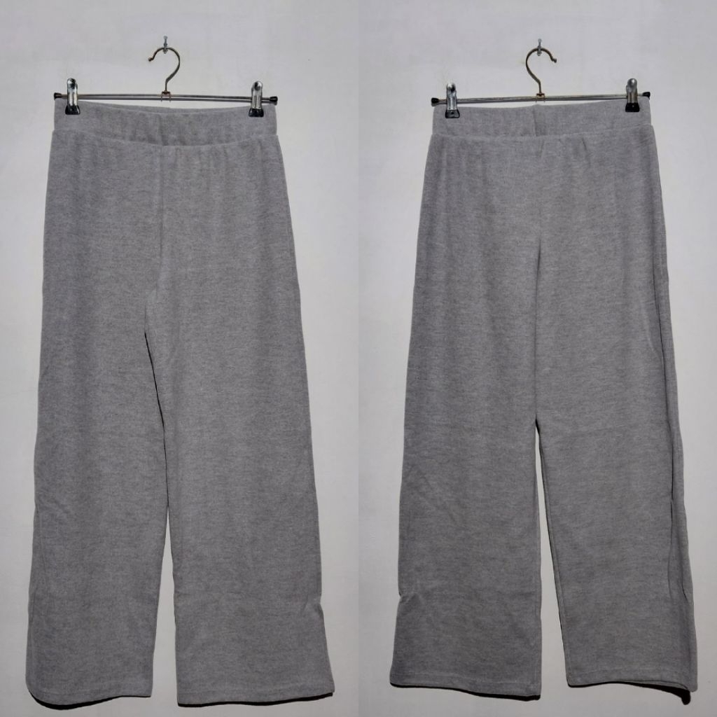 PULL&BEAR CELANA KULOT SOFT FABRIC CULOTTES GRAY BARU ASLI ORIGINAL