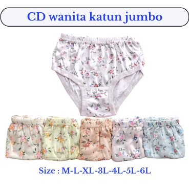 CD Celana dalam wanita katun jumbo lusinan murah grosir Celana dalam wanita sexy jumbo big size