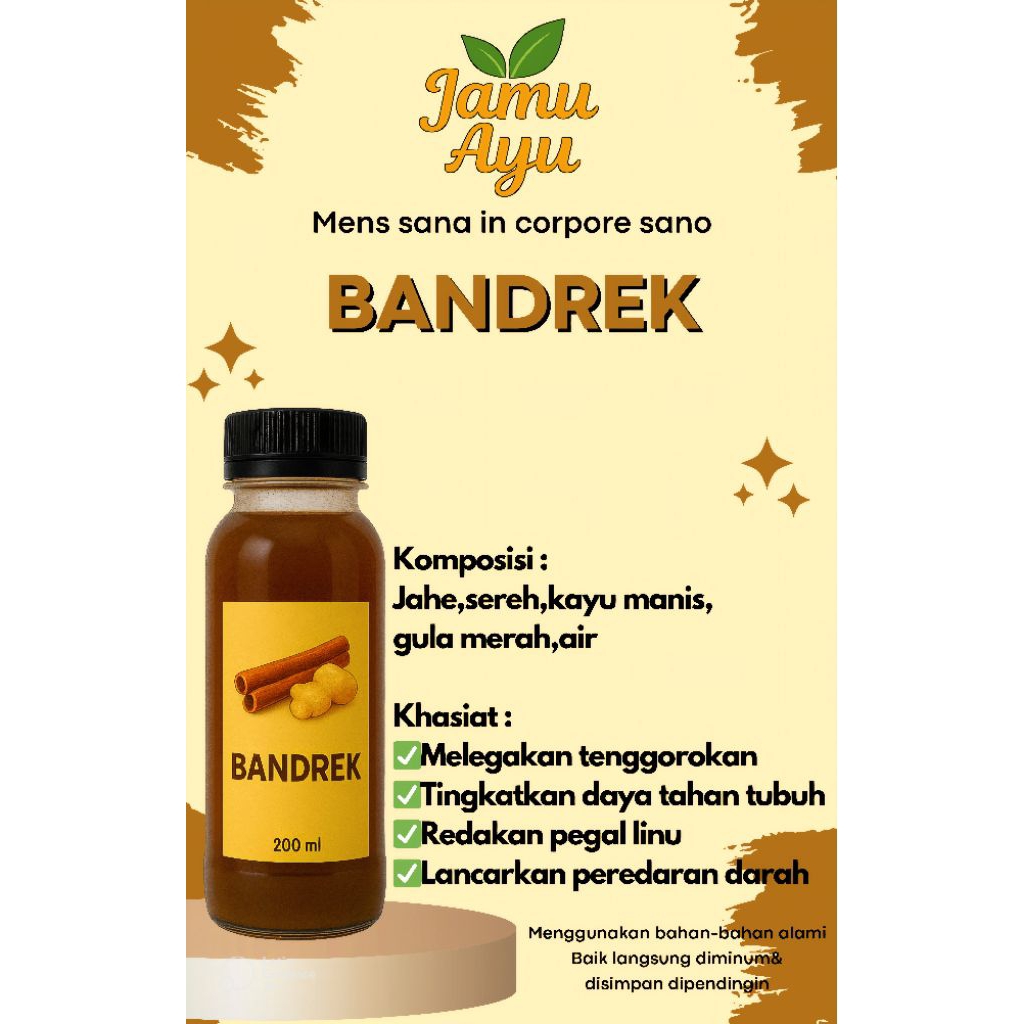 

Bandrek,minuman khas sunda,minuman jahe,200ml