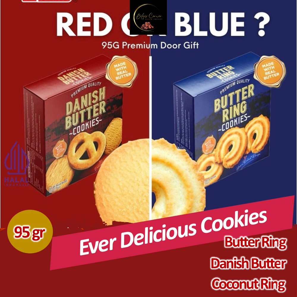 

Ever Delicious Butter Ring Cookies,Coconut Ring Cookies,Danish Butter Cookies 95 Gram