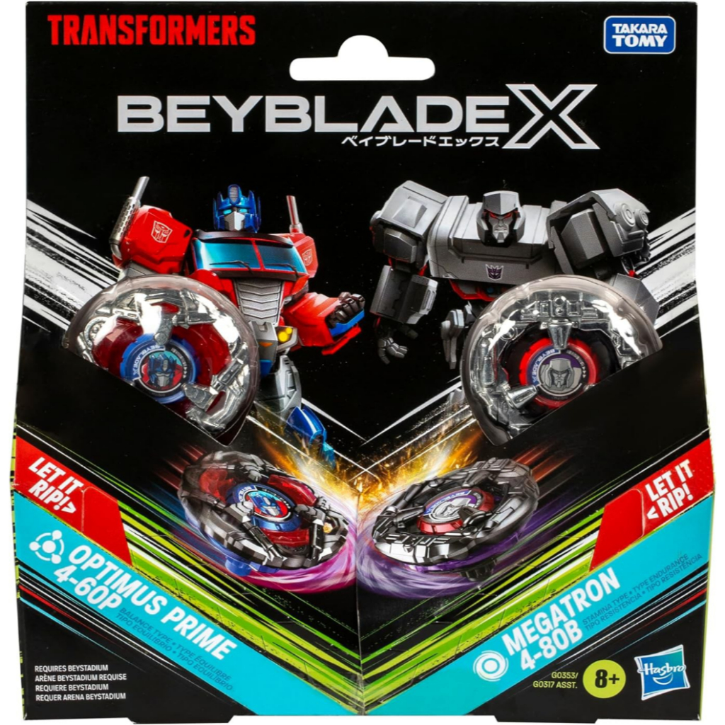 Beyblade X BXG-36 Transformers Starter Optimus Prime and Megatron