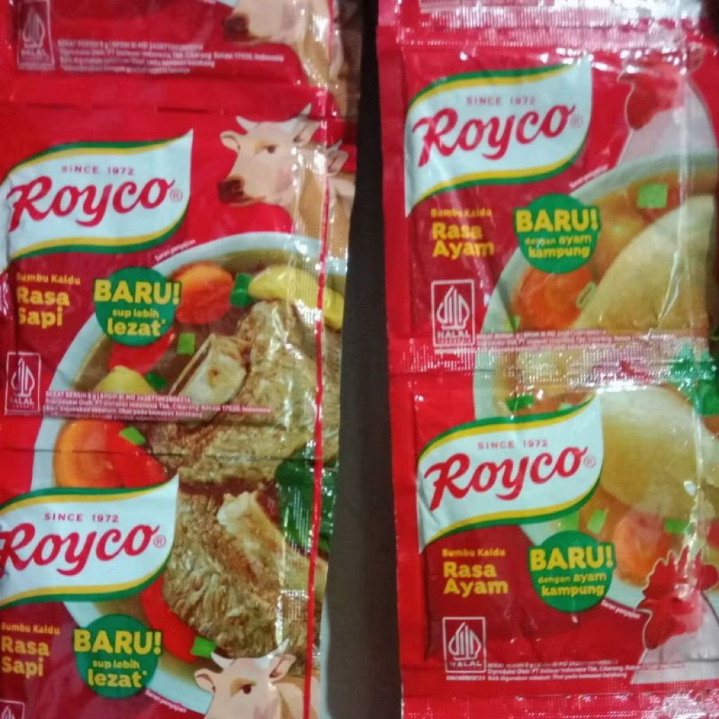 

Royco sapi/ayam penyedap rasa 1renteng isi 12pcs