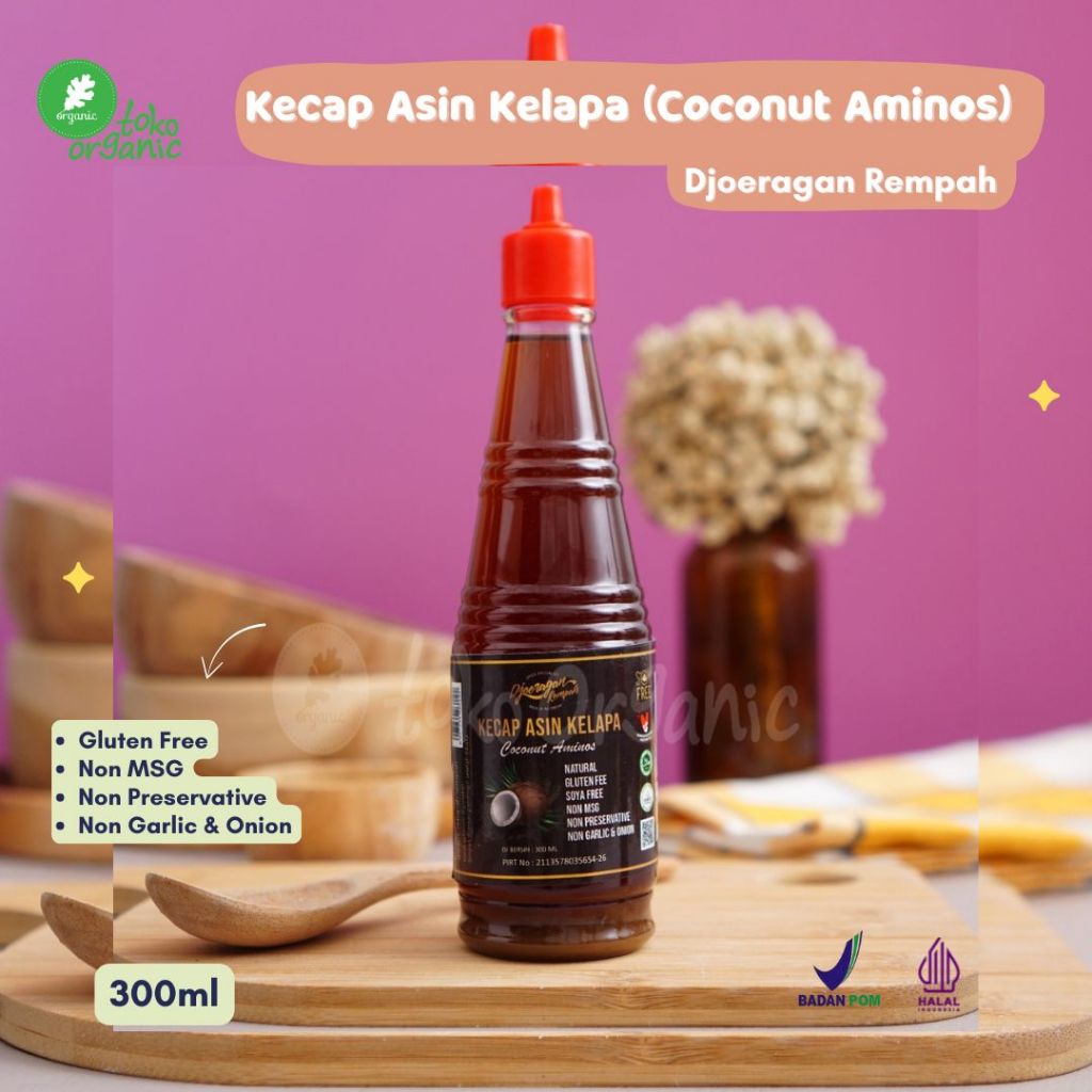 

Djoeragan Rempah Kecap Asin Kelapa (300ml) | Kecap Asin Kelapa Soy Free, Kecap Asin Non MSG, Coconut Aminos Vegan Friendly