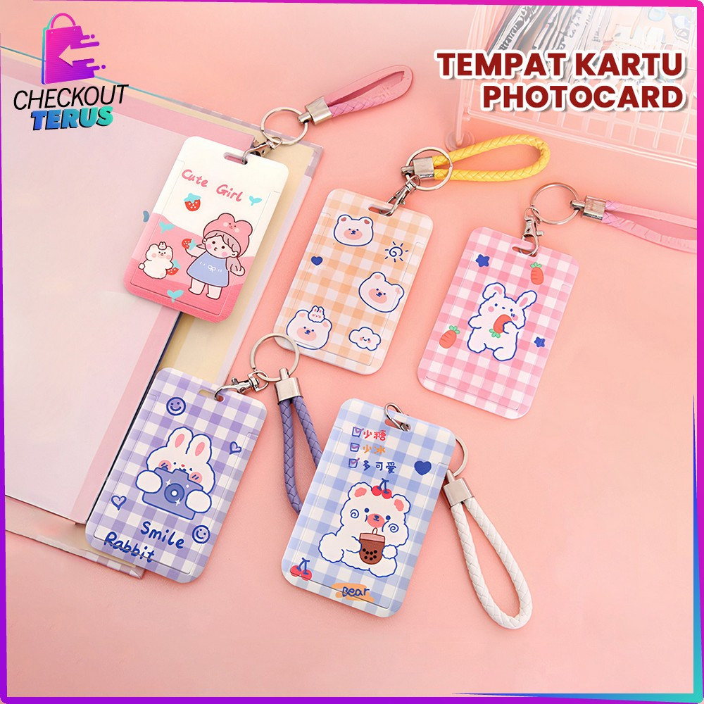 

EC CT C1240 ID Card Holder Motif Karakter Pelindung Kartu MRT Busway E-Money Flazz Lanyard Name Tag