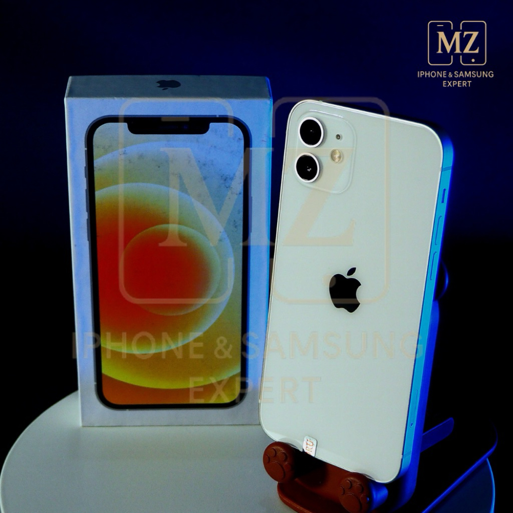 iPhone 12 128GB White | Fullset OEM | Beacukai Mulus | IMEI Resmi | Cicilan Bisa | Garansi Toko