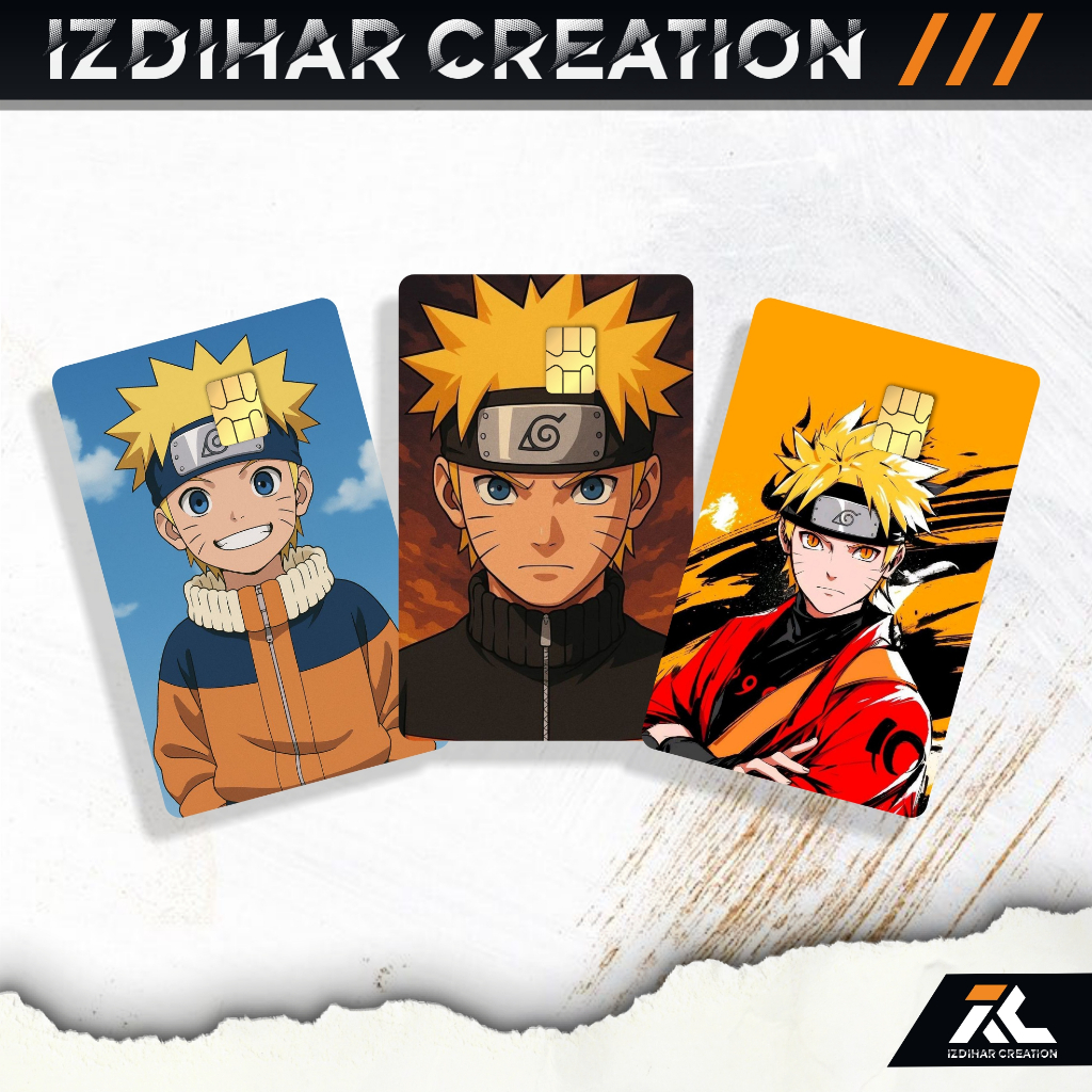 

Stiker Atm Sticker Kartu Atm Emoney Flazz Tema Naruto Laminasi Glosy