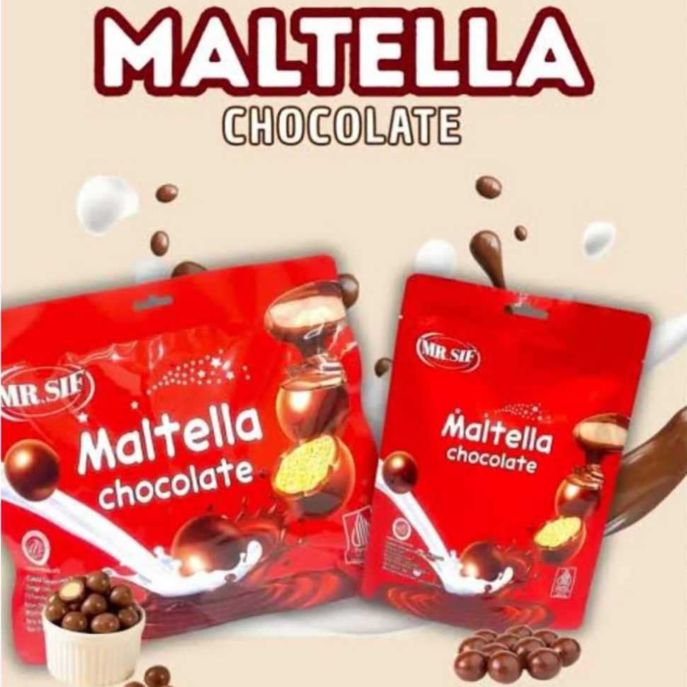 

MR.SIF MALTELLA CHOCOLATE Halal Cokelat Bola Susu Isi Biskuit