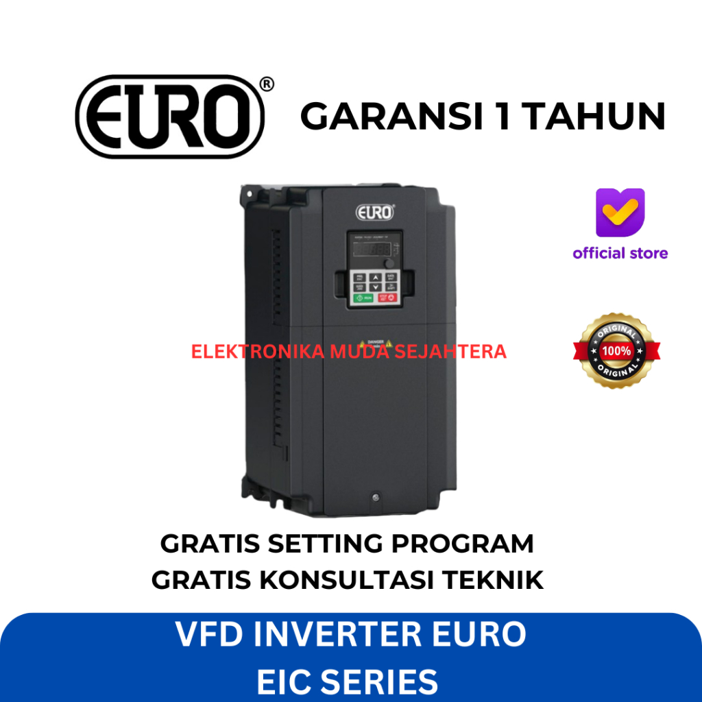 Euro Inverter EIC-2007 0.75kW / 1HP 220V 3 PHASE VFD EURO