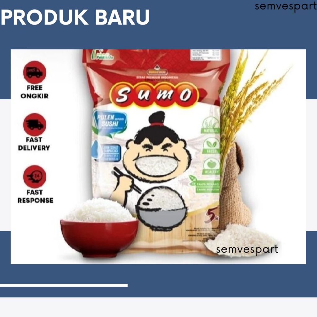 

TERMURAH Beras Sumo PREMIUM 5kg FORTIFIKASI BERVITAMIN B6 instan